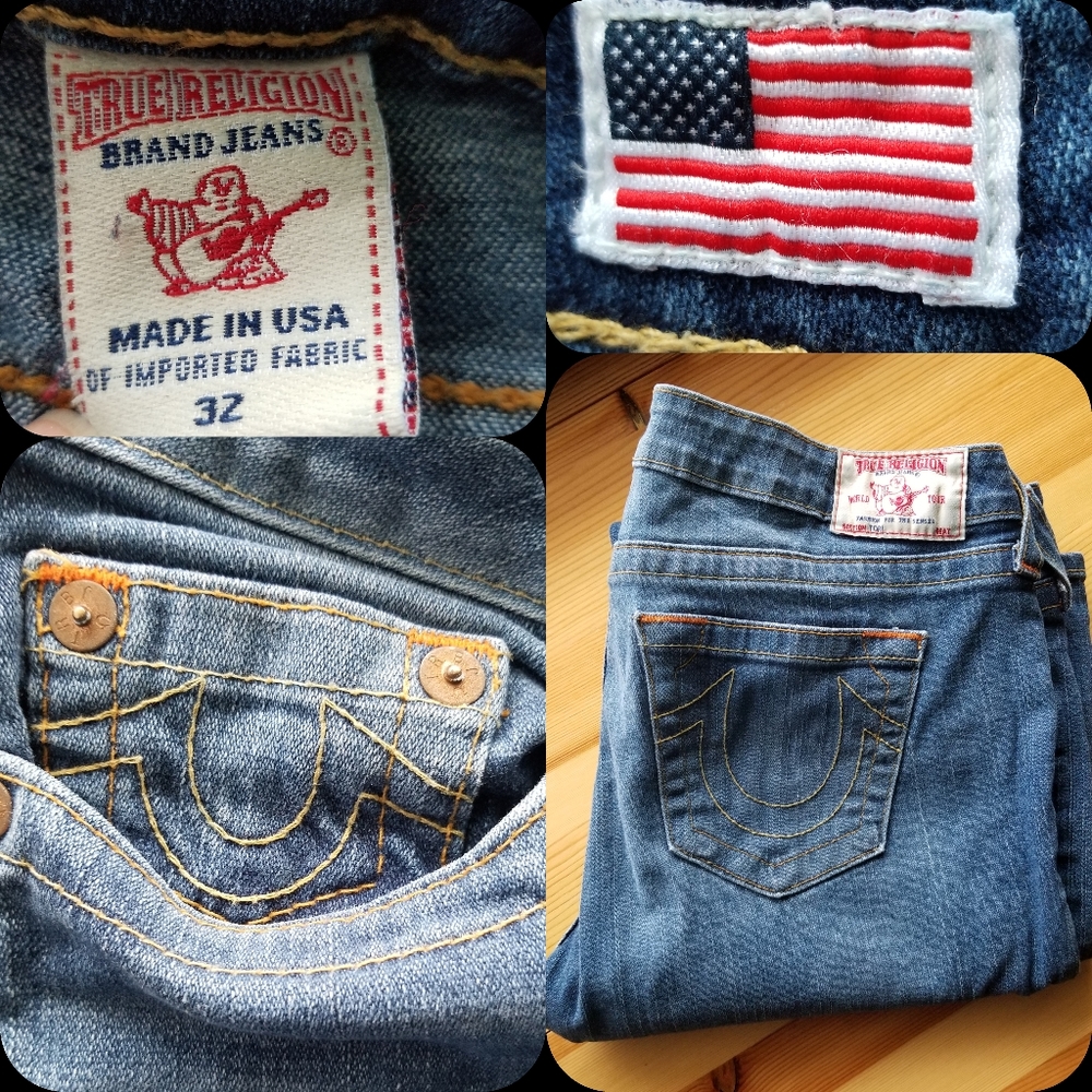 Made in USA True Religion brand Jeans sz 32 x 31.5 - Picture 6 of 11
